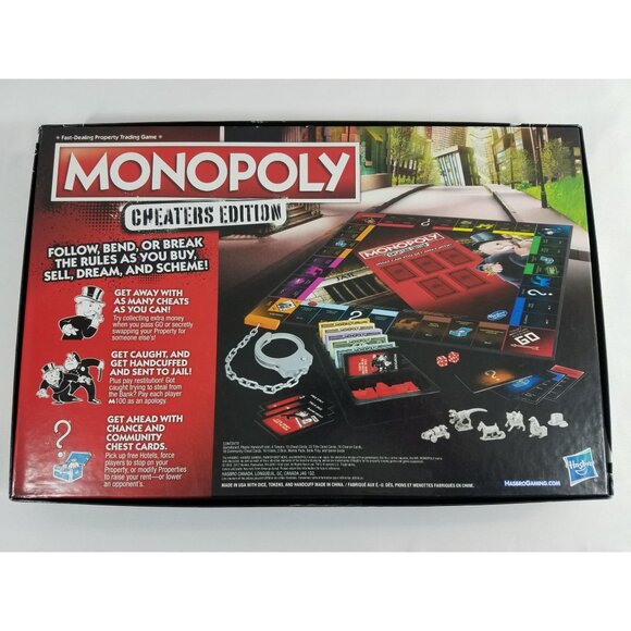 Hasbro Monopoly Game Cheaters Edition Board Game Complete Open Box - Picture 10 of 13